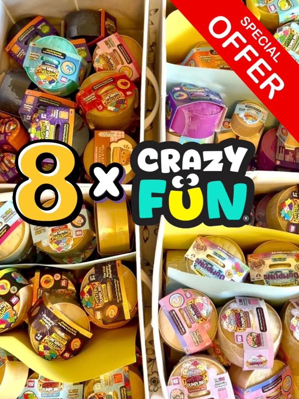 🥟✨ **SPECIAL CRAZY OFFER – LOT OF 8 ORIGINAL MYSTERY DUMPLINGS!** 😱🔥
